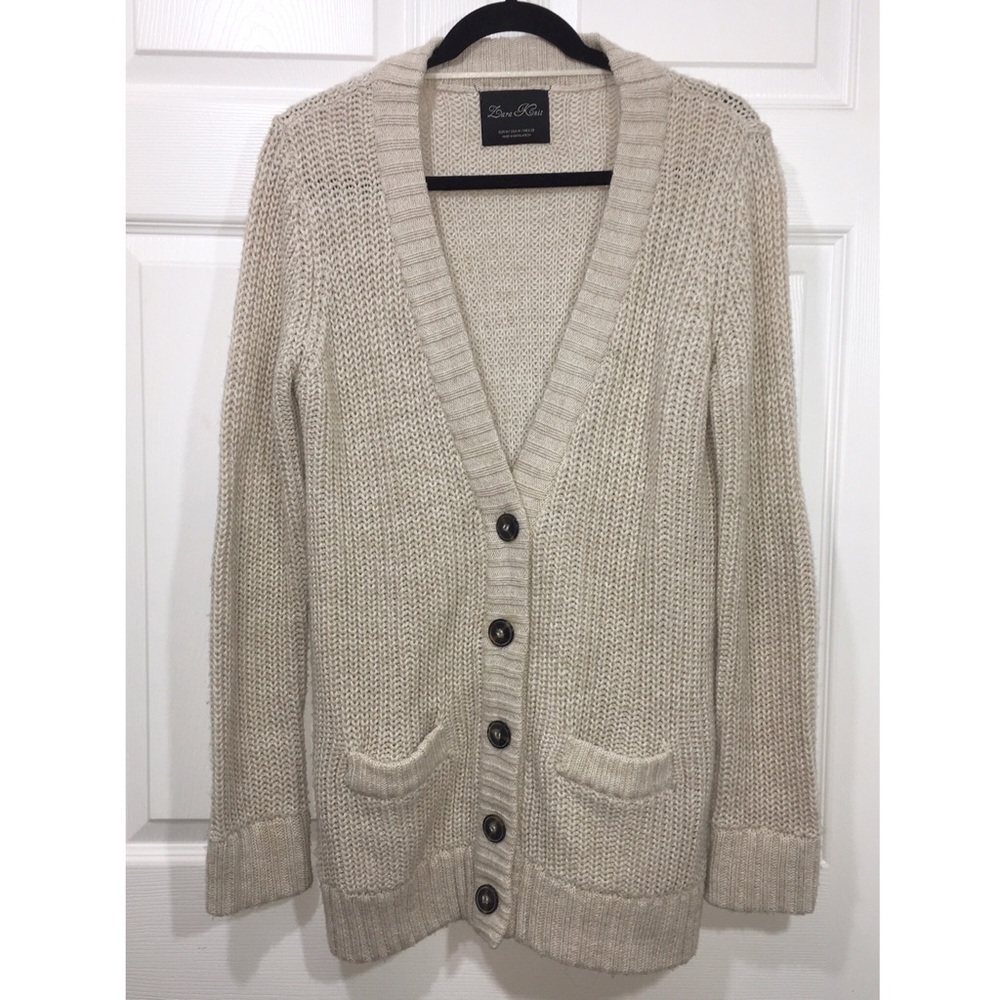Zara Cable Knit Button Down Oversized Sweater SzM